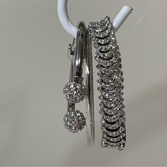 Silver bracelet set Hinge, elastic and bangle - Picture 12 of 13